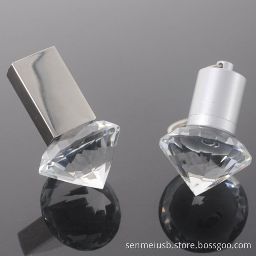 promotional gift crystal usb flash drive with custom logo